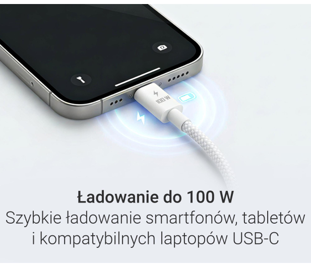 Silver Monkey Kabel Core USB-C - USB-C 100W 3m biały - 1568843 - zdjęcie 4